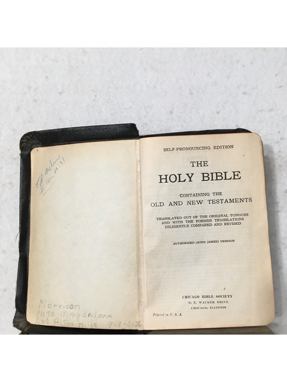 Bible Believer God KJV AUTHORIZED SELF PRONOUNCING EDITION VNTAGE GOLD GILDED